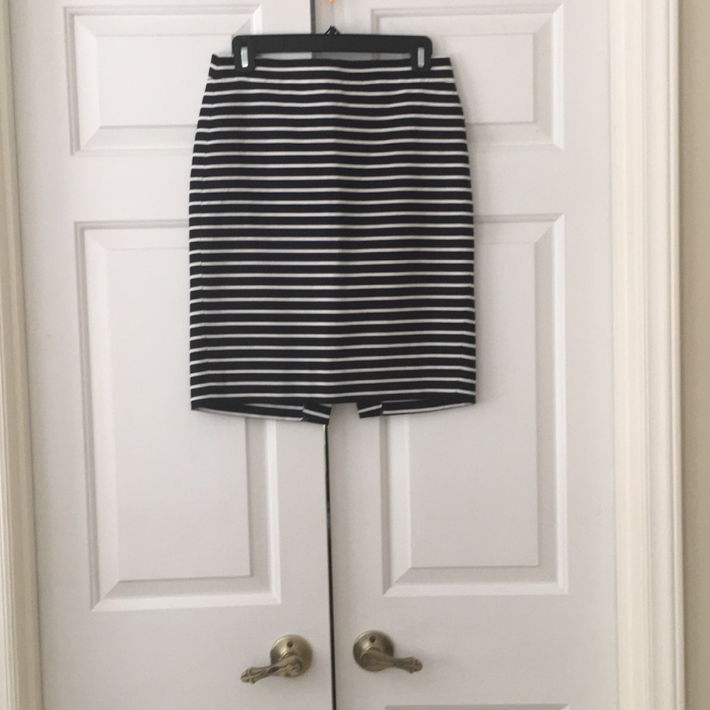 J crew striped pencil skirt